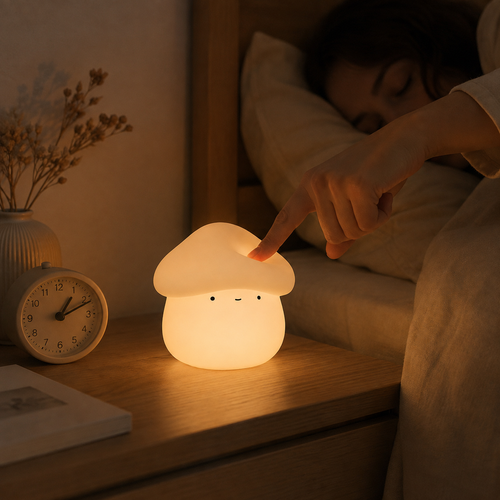 MY BIBOO Night Mushroom - Veilleuse Champignon LED Rechargeable pour Bébé