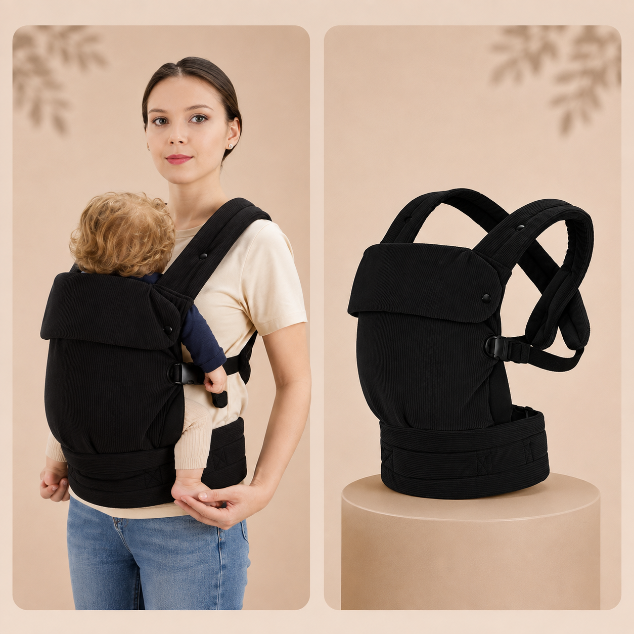 MY BIBOO Carry - Porte-bébé ergonomique physiologique pour nouveau-né et bébé