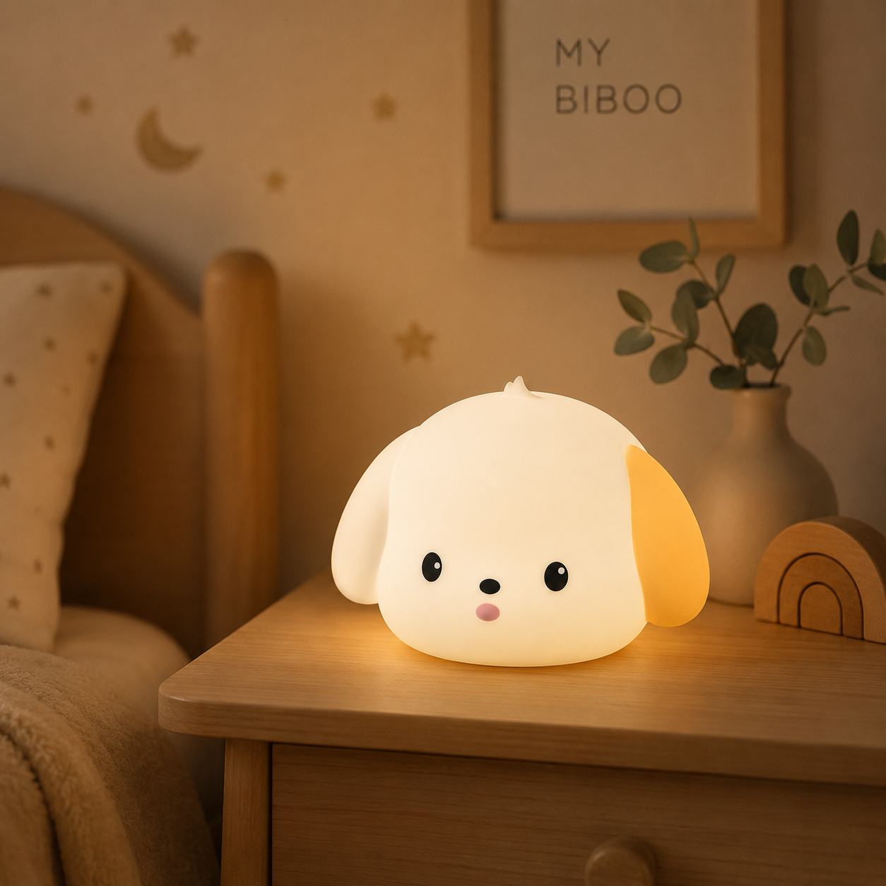 MY BIBOO Night Puppy - Veilleuse bébé LED rechargeable en silicone