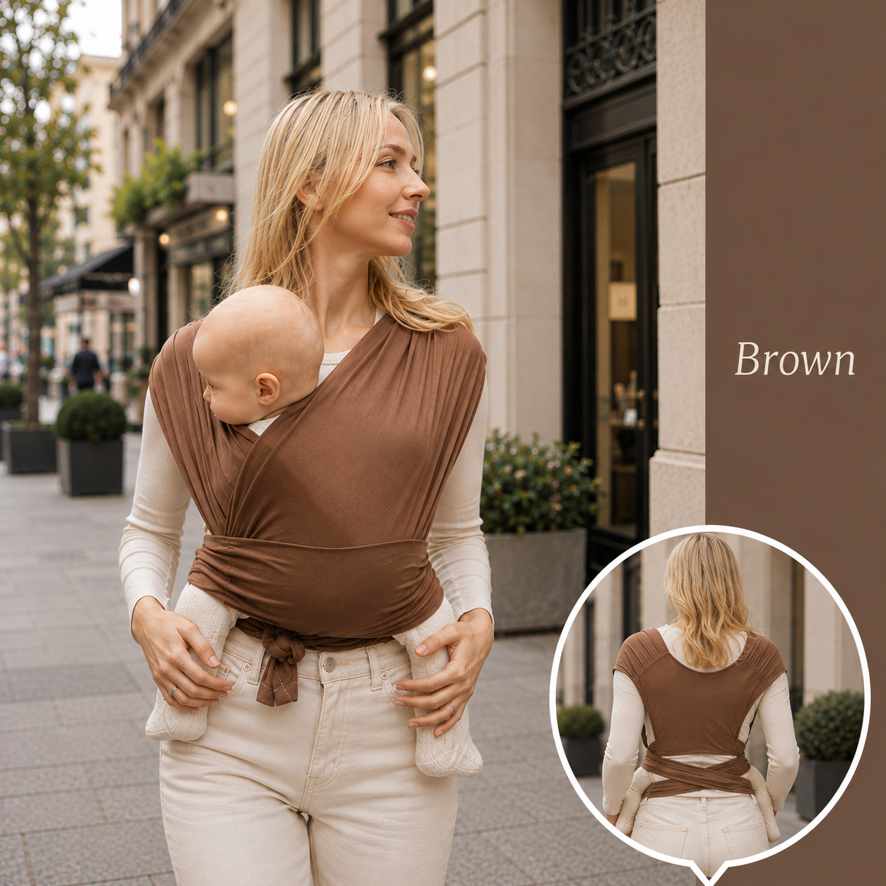 MY BIBOO Carry Sling - Écharpe de portage physiologique en coton
