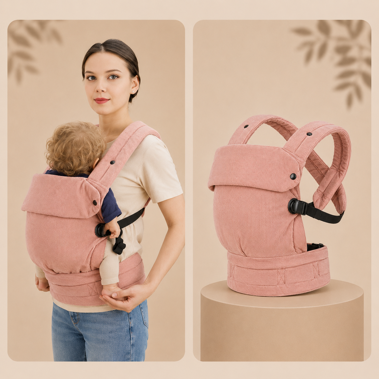 MY BIBOO Carry - Porte-bébé ergonomique physiologique pour nouveau-né et bébé